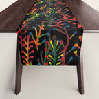 Watercolor Rainbow plants Table Runner Gallery Image 1