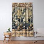 Antique 17th Century Verdure Bird Forest French Tapestry Window Curtain Gallery Image 5