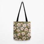 Floral Meadow In Spring Green Tote Bag Gallery Image 2