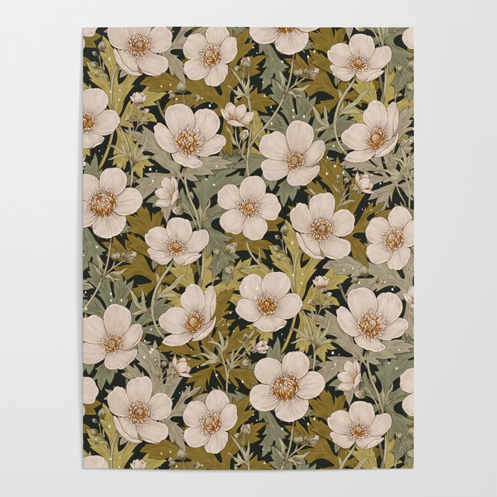 Floral Meadow In Spring Green Poster Gallery Image 1