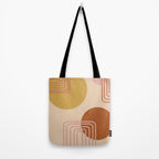 Modern Desert Abstract Shapes and Lines Tote Bag Gallery Image 2