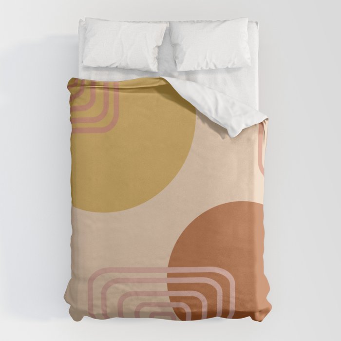 Modern Desert Abstract Shapes and Lines Duvet Cover Gallery Image 6