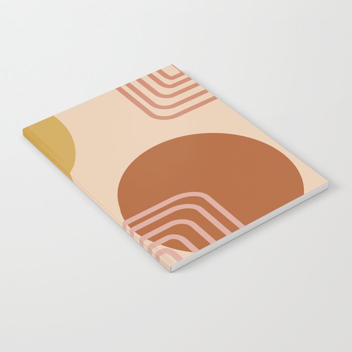Modern Desert Abstract Shapes and Lines Notebook Gallery Image 1