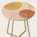 Modern Desert Abstract Shapes and Lines Side Table Gallery Image 2