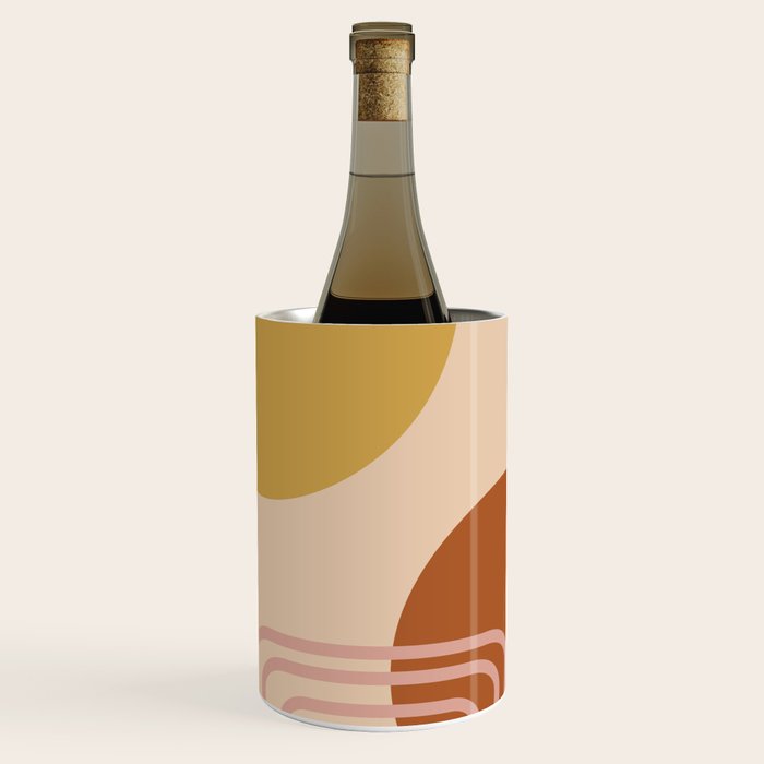 Modern Desert Abstract Shapes and Lines Wine Chiller Gallery Image 1