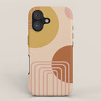 Modern Desert Abstract Shapes and Lines iPhone Case Gallery Image 1
