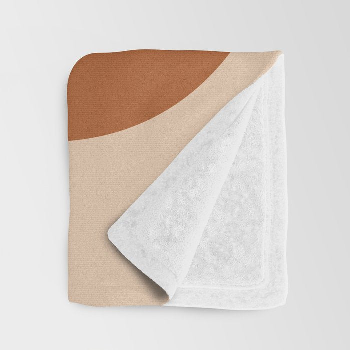 Modern Desert Abstract Shapes and Lines Throw Blanket Gallery Image 3