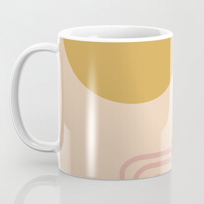 Modern Desert Abstract Shapes and Lines Coffee Mug Gallery Image 3