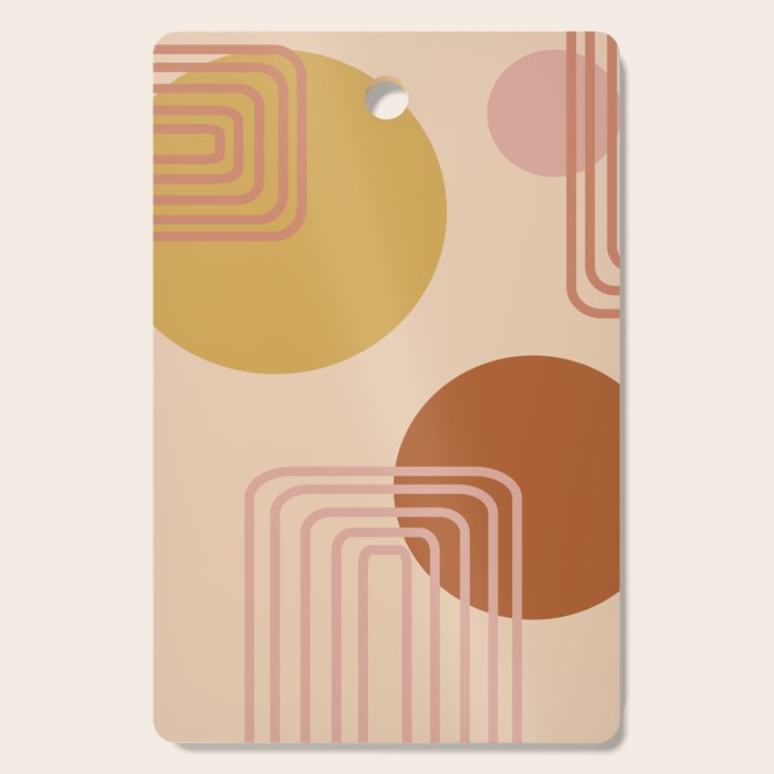 Modern Desert Abstract Shapes and Lines Cutting Board Gallery Image 1