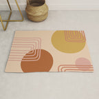 Modern Desert Abstract Shapes and Lines Rug Gallery Image 1