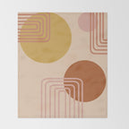 Modern Desert Abstract Shapes and Lines Throw Blanket Gallery Image 2