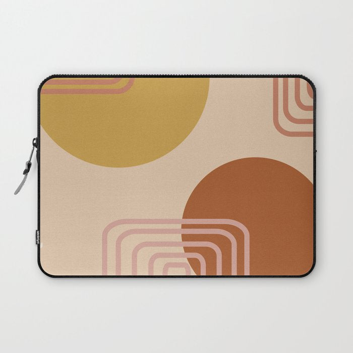Modern Desert Abstract Shapes and Lines Laptop Sleeve Gallery Image 1