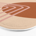 Modern Desert Abstract Shapes and Lines Bath Mat Gallery Image 3