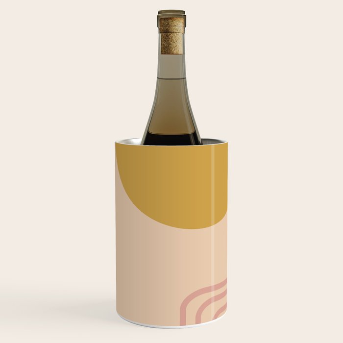 Modern Desert Abstract Shapes and Lines Wine Chiller Gallery Image 2