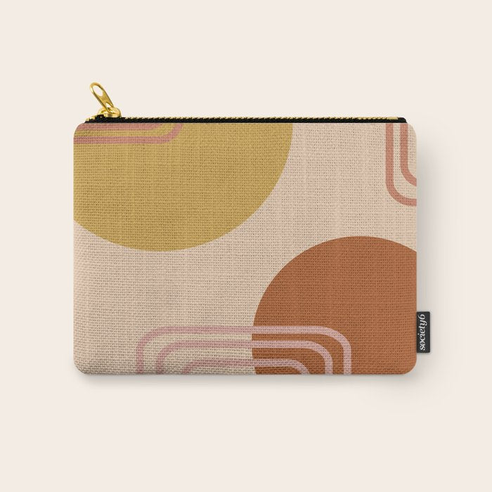 Modern Desert Abstract Shapes and Lines Carry All Pouch Gallery Image 1