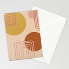 Modern Desert Abstract Shapes and Lines Stationery Card Gallery Image 2