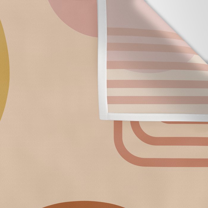 Modern Desert Abstract Shapes and Lines Wall Tapestry Gallery Image 3