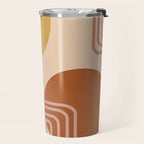 Modern Desert Abstract Shapes and Lines Travel Mug Gallery Image 2