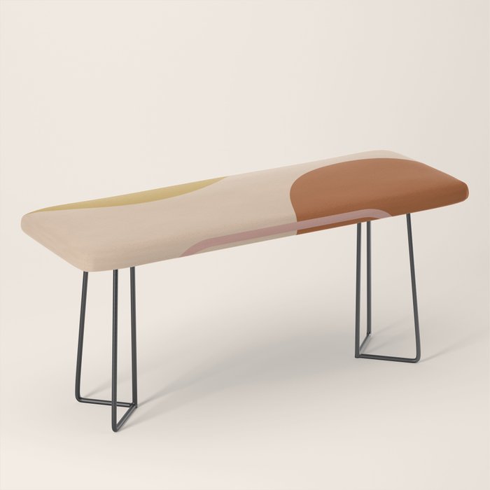Modern Desert Abstract Shapes and Lines Bench Gallery Image 1