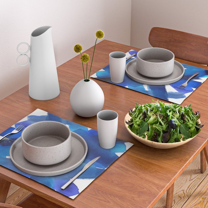 Superwatercolor Multiblue Placemat Gallery Image 2