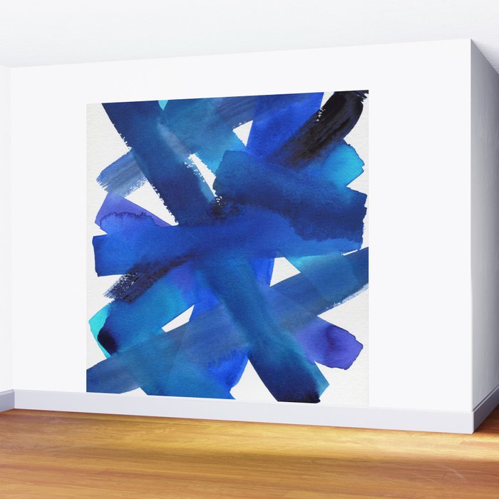 Superwatercolor Multiblue Wall Mural Gallery Image 2