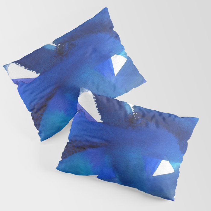 Superwatercolor Multiblue Pillow Sham Gallery Image 1
