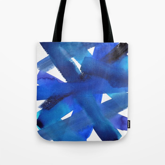 Superwatercolor Multiblue Tote Bag Gallery Image 1