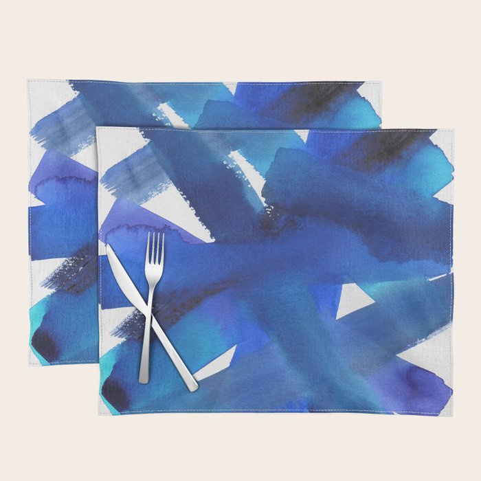 Superwatercolor Multiblue Placemat Gallery Image 1