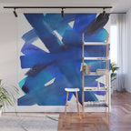 Superwatercolor Multiblue Wall Mural Gallery Image 1