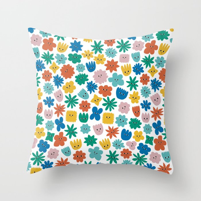 Smiling Flowers Throw Pillow Gallery Image 6