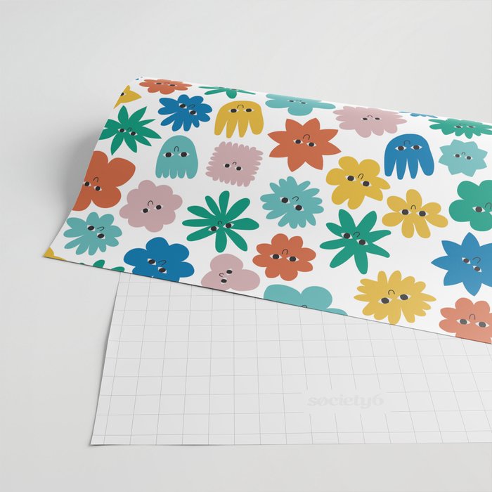 Smiling Flowers Wrapping Paper Gallery Image 2