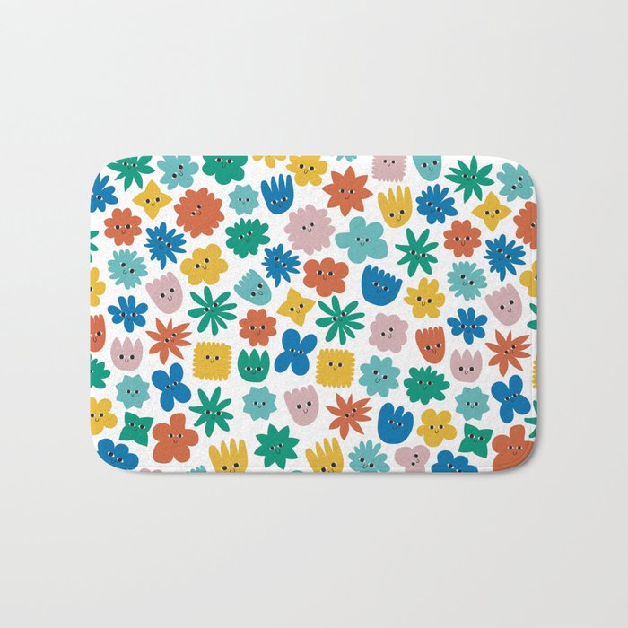 Smiling Flowers Bath Mat Gallery Image 1