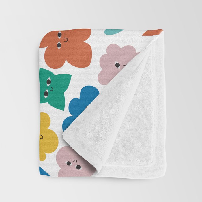 Smiling Flowers Throw Blanket Gallery Image 3