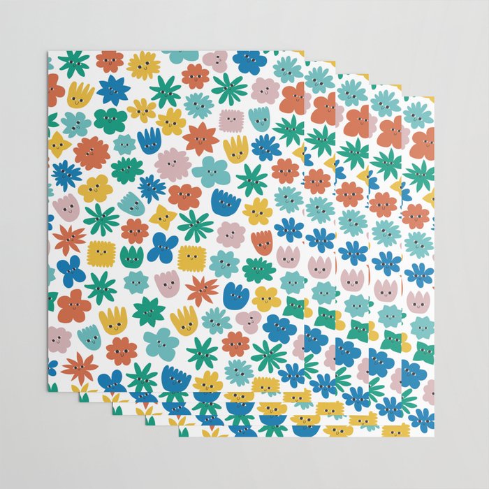 Smiling Flowers Wrapping Paper Gallery Image 3