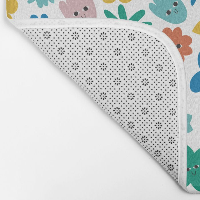Smiling Flowers Bath Mat Gallery Image 2