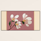 Pink Magnolia Flowers Desk Mat Gallery Image 3
