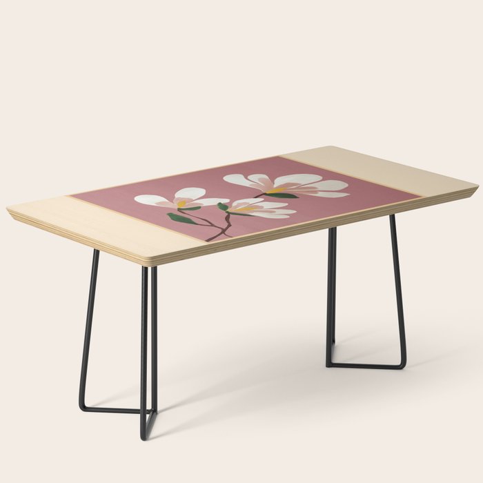 Pink Magnolia Flowers Coffee Table Gallery Image 1