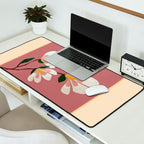 Pink Magnolia Flowers Desk Mat Gallery Image 2