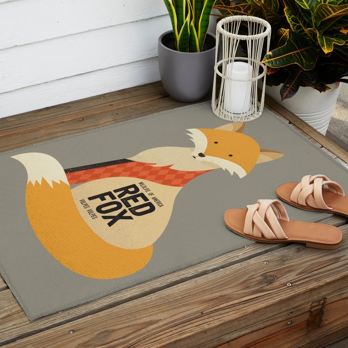 Hello Red Fox Outdoor Rug Gallery Image 2