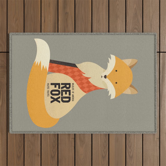 Hello Red Fox Outdoor Rug
