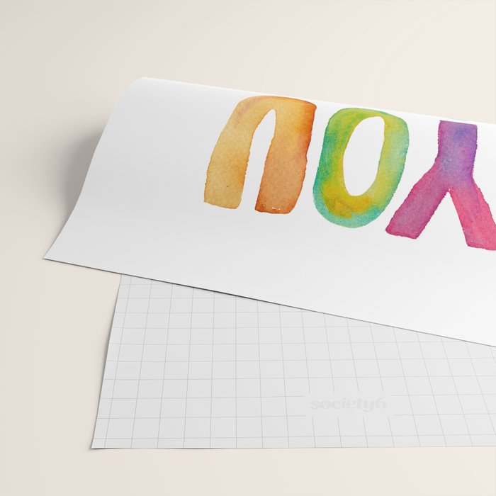You Got This Rainbow Watercolor Wrapping Paper Gallery Image 2