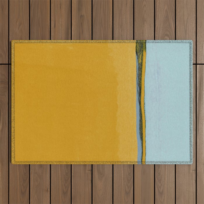 Where Blue Meets Gold Outdoor Rug Gallery Image 1