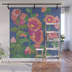 Hollyhocks Wall Mural Gallery Image 1
