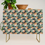 Floral Vines . Navy Credenza Gallery Image 1