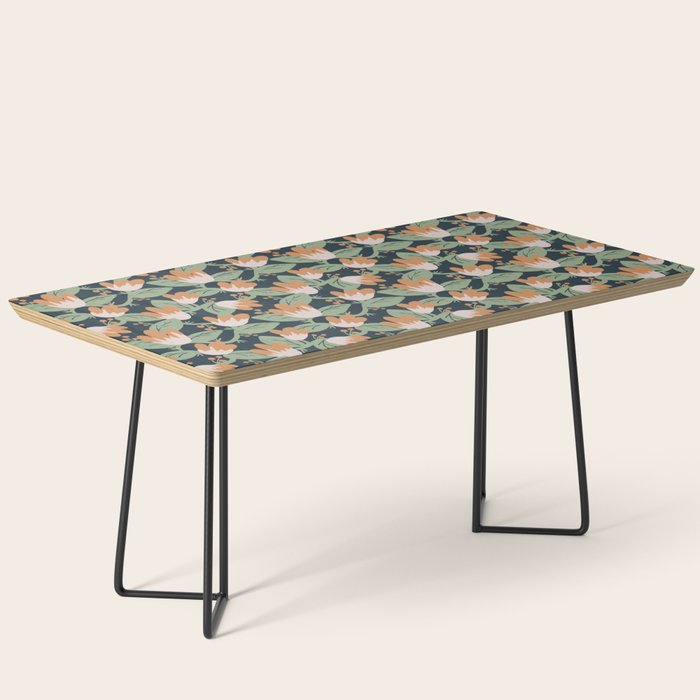Floral Vines . Navy Coffee Table Gallery Image 1