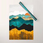 Turquoise Vista Wrapping Paper Gallery Image 1