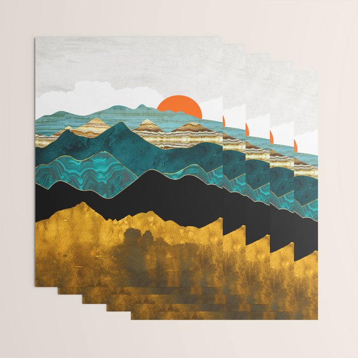 Turquoise Vista Wrapping Paper Gallery Image 3