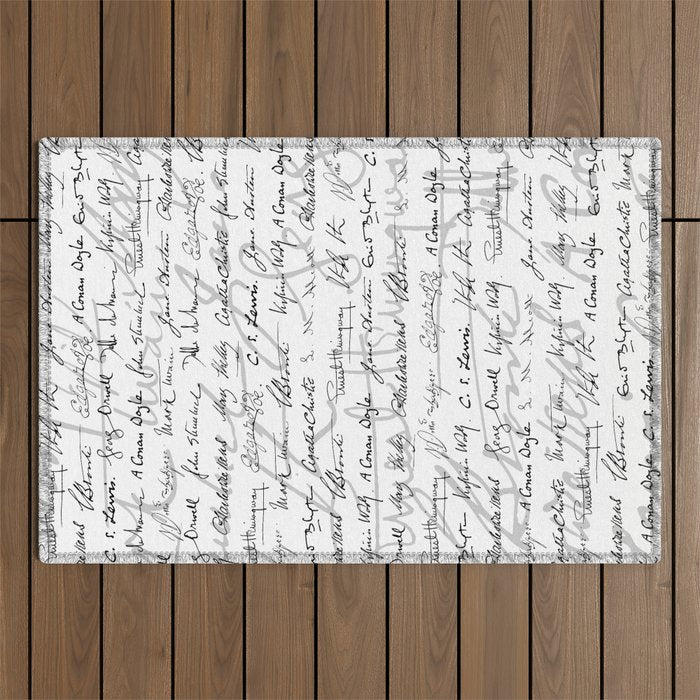 Literary Giants Pattern II Outdoor Rug Gallery Image 1