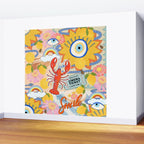 Eclectic Boho Summer Poster ,Good Vibes, Citrus, Sea Life Wall Mural Gallery Image 2
