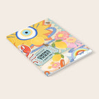 Eclectic Boho Summer Poster ,Good Vibes, Citrus, Sea Life Notebook Gallery Image 2